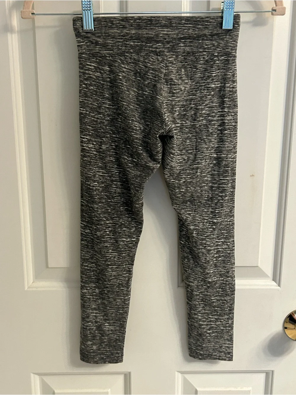 Justice Black/Gray & White Space-Dye Girls' Leggings